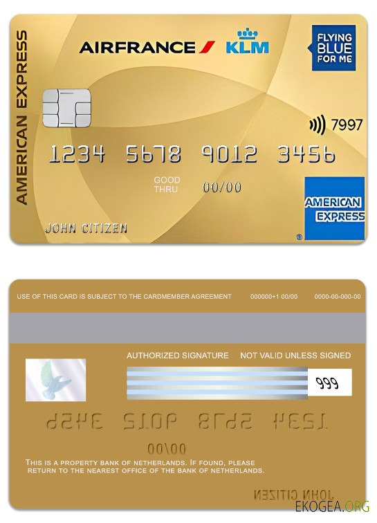 Pays Bas Banque des Pays Bas American Express Flying Blue Gold